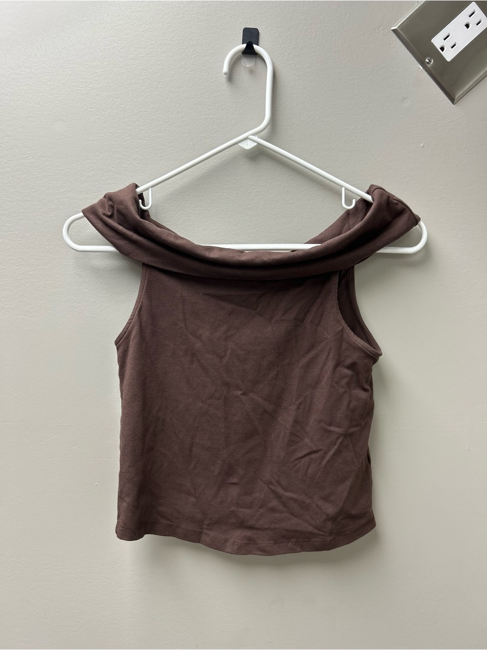 Aerie Women’s Brown Chill Up Off The Shoulder Top